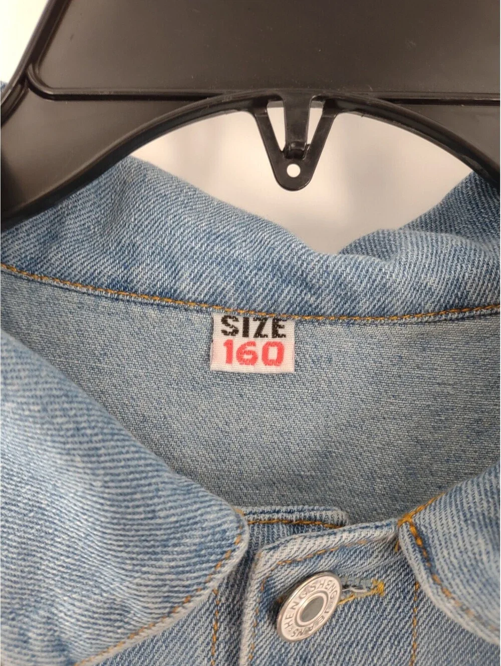 Heng Sheng Jeans Jean Coat Girls Size 160 Sequin Decor 025